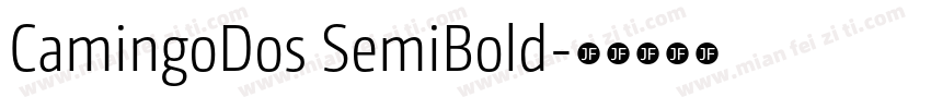 CamingoDos SemiBold字体转换